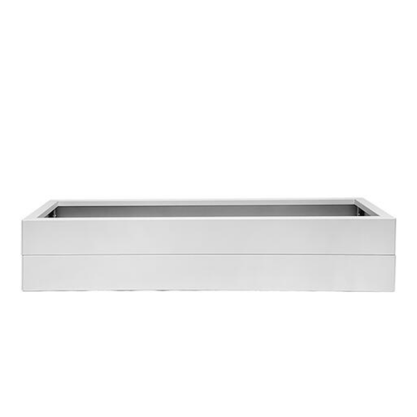 Bloembak Modulair Wit - 28 cm hoog