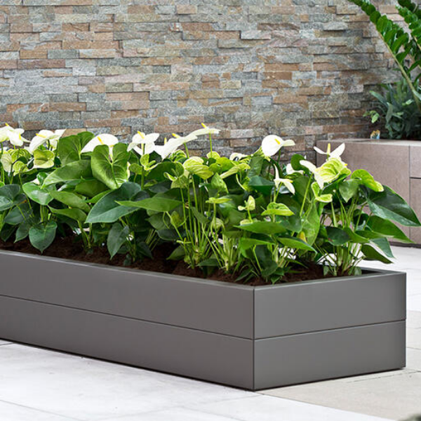 Bloembak Modulair Taupe - 70 cm hoog