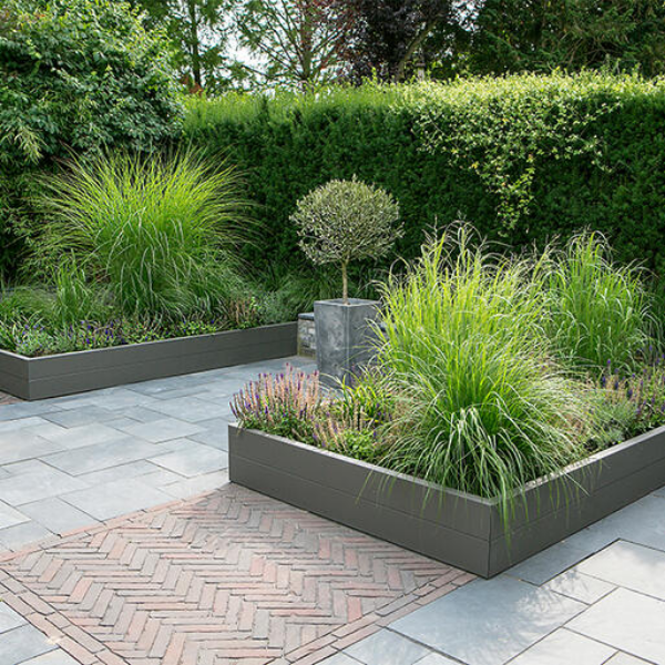 Bloembak Modulair Taupe - 70 cm hoog