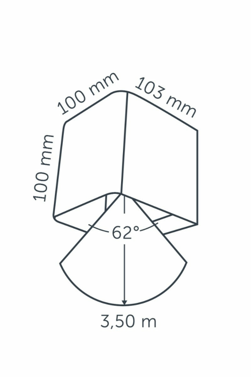 Ace Down 230V - wandlamp - Corten