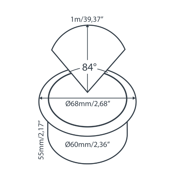 Dot - grondspot Ø 60mm (zonder ring)