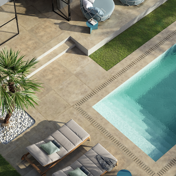 Canvase 20MM Beige tegel 100x100x2 cm.