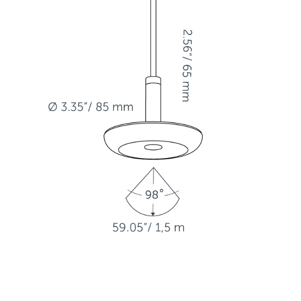 Sway Pendant 230V - plafondlamp - Pearl Grey (zonder base)
